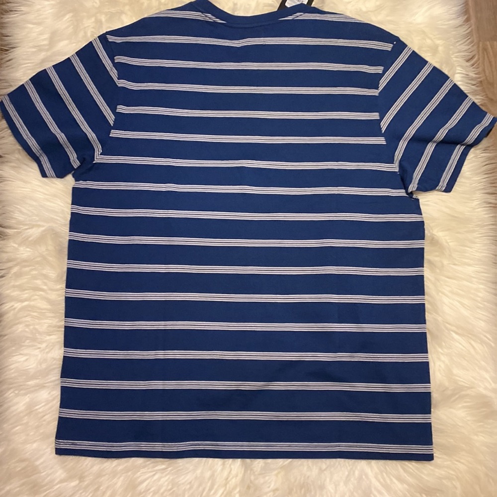 Men’s Hurley T-shirt Size Large Navy Blue with Gray and White Stripes NWT - Picture 5 of 6